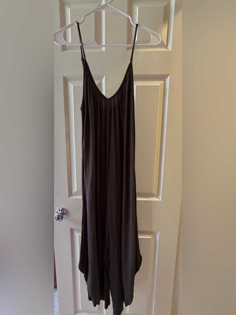 Women's olive green romper with Spaghetti Straps